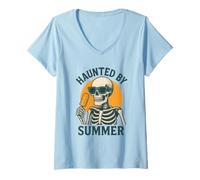 Mujer Atormentado por el Verano - Spooky Ice Pop Vibes Camiseta Cuello V
