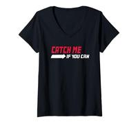 Mujer Atrápame si Puedes Camiseta Cuello V