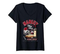 Mujer Attack on Titan Marley Wine Bar Paradis Island Anime Camiseta Cuello V