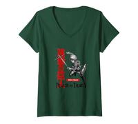 Mujer Attack on Titan Season 3 Armin with Kanji Aot Anime Camiseta Cuello V