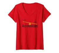 Mujer Auditor de CPA My Life Is A Balancing Act Contador Cita Broma Camiseta Cuello V