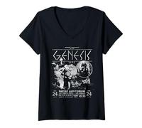 Mujer Auditorio Santuario Genesis Live 1975 Los Ángeles Camiseta Cuello V