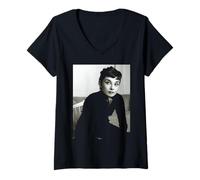 Mujer Audrey Hepburn Desayuno en la Actriz de Tiffany 1954 Camiseta Cuello V
