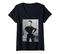 Mujer Audrey Hepburn Desayuno en la Actriz de Tiffany & Icono de Moda Camiseta Cuello V