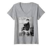 Mujer Audrey Hepburn Roman Holiday Sabrina Actriz 1953 Camiseta Cuello V