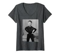 Mujer Audrey Hepburn Roman Holiday Sabrina Actriz & Icono de Moda Camiseta Cuello V