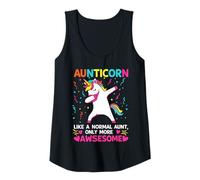 Mujer Aunticorn como una tía Normal Solo más Impresionante Camiseta sin Mangas