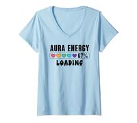 Mujer Aura Level 67% Six Seven 6 7 Aura Energy at 67 Aura Loading Camiseta Cuello V