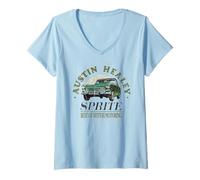 Mujer Austin-Healey Sprite Lo Mejor del automovilismo británico Retro Camiseta Cuello V