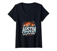 Mujer Austin Texas Vacaciones de Primavera 2026 Viajes de Vacaciones Camiseta Cuello V