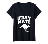 Mujer Australia G'Day Mate Camiseta Cuello V