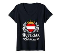 Mujer Austrian Princess Austria Flag Proud Austrian Girl Camiseta Cuello V