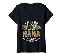 Mujer Autismo Puedo Ser No Verbal Pero Mi Nana No Recuerda Eso Camiseta Cuello V