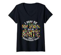 Mujer Autismo Puedo Ser No Verbal Pero Mi Tía No Recuerda Eso Camiseta Cuello V