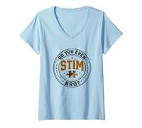 Mujer Autismo Stimming Autistic Stim Bro Neurodiversidad Camiseta Cuello V