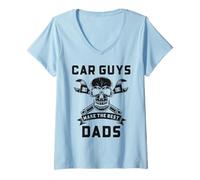Mujer Auto Shop Mecánico Daddy Car Guys Hacen Los Mejores Papás Camiseta Cuello V