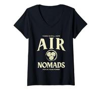 Mujer Avatar Aang: The Last Airbender Air Nomads Focus Your Power Camiseta Cuello V