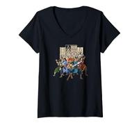 Mujer Avatar Aang: The Last Airbender Team Air Fire Water Earth Camiseta Cuello V