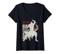 Mujer Avatar Aang: The Last Airbender Zuko Fire Lord Battle Pose Camiseta Cuello V
