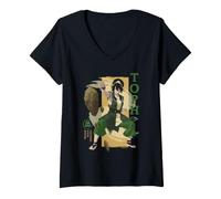Mujer Avatar Aang Toph Channel Your Power Action Pose Anime Movie Camiseta Cuello V