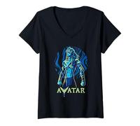 Mujer Avatar: Fire and Ash Jake Sully Battle Leader Camiseta Cuello V