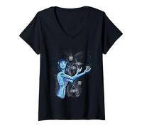 Mujer Avatar: Fire and Ash Kiri Surrounded by Woodsprites Camiseta Cuello V
