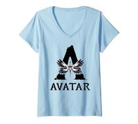 Mujer Avatar: Fire and Ash Nightwraith Official Movie Logo Camiseta Cuello V
