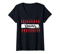 Mujer Avatar: Fire and Ash Varang Brush Stroke and Spikes Camiseta Cuello V