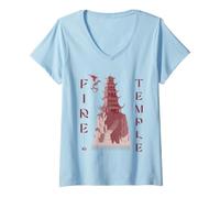 Mujer Avatar The Last Airbender Fire Temple Camiseta Cuello V