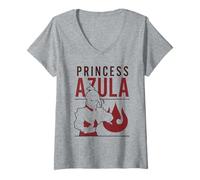 Mujer Avatar: The Last Airbender Princess Azula Outline Anime Camiseta Cuello V