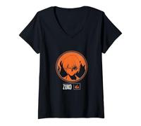 Mujer Avatar: The Last Airbender Zuko with Flames Camiseta Cuello V