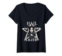 Mujer Ave a Lilith en un Mundo Lleno de vísperas Sé una Lilith Sigma Camiseta Cuello V