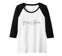 Mujer Ave María Gratia Plena Camiseta Manga Raglan