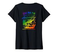 Mujer Aventura De Buceo En Koh Phi Phi, Costa De Andamán Camiseta Cuello V
