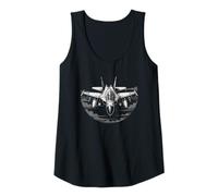 Mujer Avión de combate avión militar gráfico de avión Camiseta sin Mangas