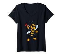 Mujer Avispa Divertido Darts Meme Dardos Okey Dartboard Wasp Camiseta Cuello V