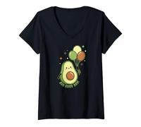 Mujer Avocado Lover AVO Good Day Food Juego de Palabras Guacamole Camiseta Cuello V