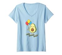 Mujer Avocado Lover AVO Good Day Food Juego de Palabras Guacamole Camiseta Cuello V