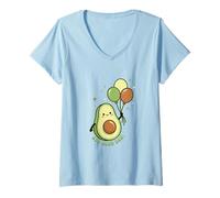 Mujer Avocado Lover AVO Good Day Food Juego de Palabras Guacamole Camiseta Cuello V