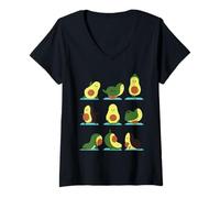 Mujer Avocado Yoga Minimal Camiseta Cuello V