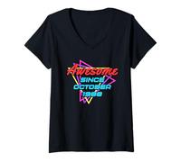 Mujer Awesome Since October 1988 Camiseta Cuello V