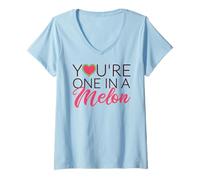 Mujer Awesome Summer Fruits You'Re One in a Melon Watermelon Camiseta Cuello V