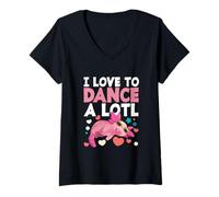 Mujer Axolotl Bailarina Dancing Lover Dance I Love To Dance Alotl Camiseta Cuello V