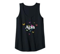 Mujer AYLA - Hermoso nombre de niña con mariposas coloridas Camiseta sin Mangas