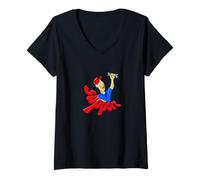 Mujer Ayuda Artesano en Caso de Problemas Camiseta Cuello V
