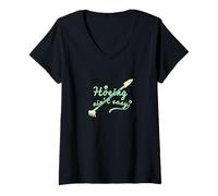 Mujer Azar no es fácil, Mujeres Divertidas jardinería Camiseta Cuello V