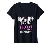 Mujer Azúcar y Especias Todo lo Bueno eso es lo Que sobrinas Camiseta Cuello V
