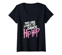 Mujer B-Girl Hip-Hop - Danza Urbana Freestyle y Breakdance Camiseta Cuello V