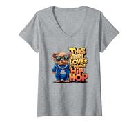 Mujer B-Girl Hip-Hop - Danza Urbana Freestyle y Breakdance Camiseta Cuello V