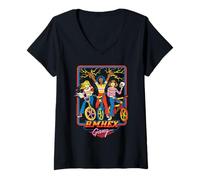 Mujer B.M.Hex Gang Girl Bike Retro Vintage Funny Adult Humor Camiseta Cuello V